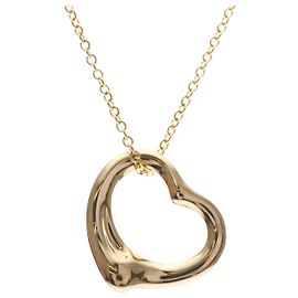 Autre Marque Tiffany Open Heart Necklace in Pink Gold