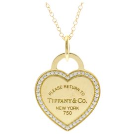 Autre Marque Collier Tiffany Return to Tiffany en or jaune 18K avec diamant