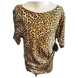 Just Cavalli Vestido Túnica Roberto Cavalli Seda Estampa Leopardo