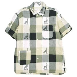 Autre Marque Engineered Garments Camp Shirt Cotton Giraffe Jacquard Shirt Cotton