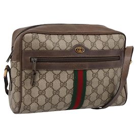 Borsa a tracolla GUCCI GG Supreme Web Sherry Line PVC Beige 56 02 005
