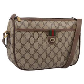 GUCCI GG Supreme Web Sherry Line Tasche PVC Beige Gold 89 02 077