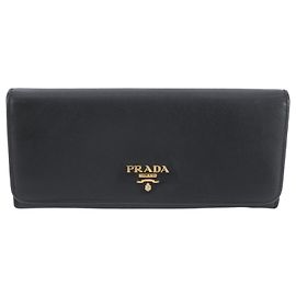 Portefeuille long Prada en cuir Saffiano