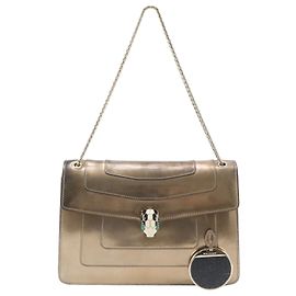 Bulgari Bolsa de mão em couro Bvlgari Serpenti Chain