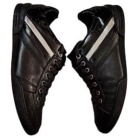 Christian Dior Baskets Dior Homme en cuir noir et cuir verni