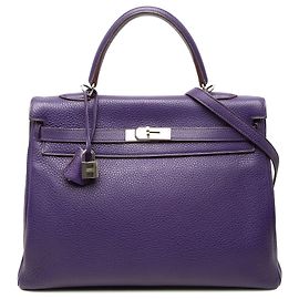 Hermès Purple Clemence Kelly II Retourne 35