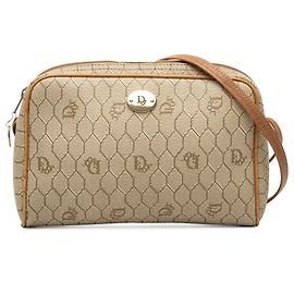 Dior Crossbody-Tasche aus beschichtetem Canvas Honeycomb Beige