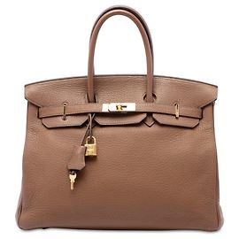 Hermès Brown Clemence Birkin Retourne 35