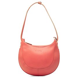 Sac Hobo LOEWE en cuir embossé rose avec logo