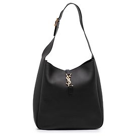 Autre Marque Saint Laurent Bolso Hobo Soft Le 5 a 7 de piel de becerro granulada negro Large