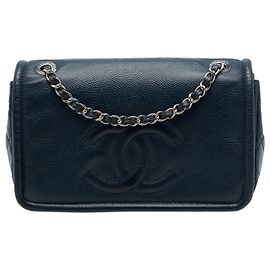 Chanel Blue Small Caviar CC Timeless Flap