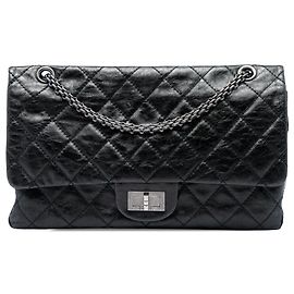 Chanel Black Quilted Aged Calfskin Reissue 2.55 Double Flap 227