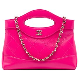 Borsa Chanel Pink Nano Shiny Aged Calfskin 31 Shopping Bag