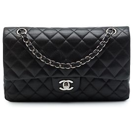 Chanel Black Medium Classic Lambskin Double Flap