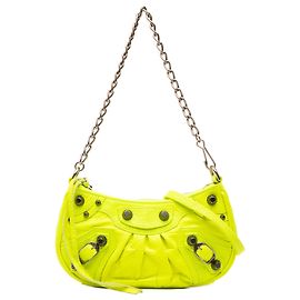 Balenciaga Yellow Mini Lambskin Motocross Le Cagole