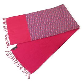 Hermès SCARPA HERMES ARMISTICE IN CASHMERE LANA SETA ROSA BLU 30X120 CM SCARF