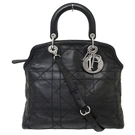 SAC A MAIN CHRISTIAN DIOR GRANVILLE BANDOULIERE EN CUIR CANNAGE HAND BAG