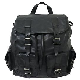 Autre Marque MOCHILA SAINT LAURENT ROCK GR03 314671 COURO PRETO