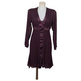 Costume National Seidenkleid in Violett
