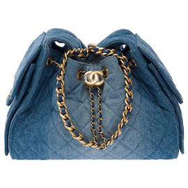 Bolsa CHANEL em Denim Azul - 104009