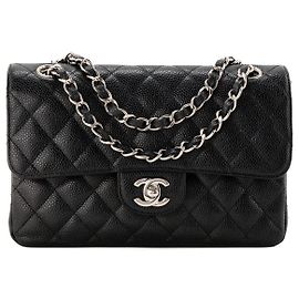 CHANEL - Sac à épaule Classique/Timeless 11.13 small Chanel en cuir caviar noir