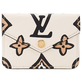 LOUIS VUITTON - Portacarte Wild At Heart Louis Vuitton in tela rivestita beige