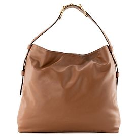 GUCCI - Beatrix GM Gucci Schultertasche aus braunem Glattleder