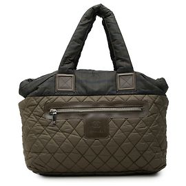 Saco Tote Chanel Medium Quilted Nylon Coco Cocoon Castanho