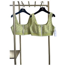 Top Dior com Estampa Monograma Verde Poliamida
