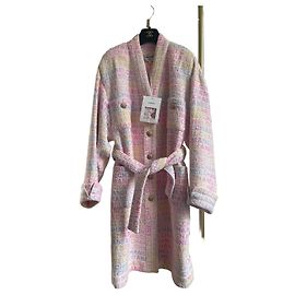 Casaco Chanel 24C de seda rosa tamanho 36
