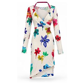 Off White Off-White Florales Twisted Midi-Kleid SS22