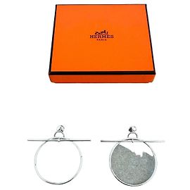 Hermès Loop Medium Creolen aus Sterlingsilber
