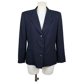 Autre Marque MAX&Co. Chaqueta de lana azul a rayas