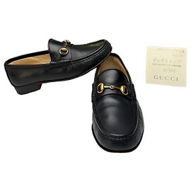 Vintage Gucci Leder Horsebit Loafer Ende der 1990er Jahre Schwarz EU35.5