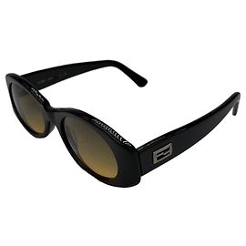Occhiali da sole Vintage Fendi Cat-Eye Fine anni '90 Black Brown