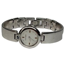 Courreges Orologio da polso Vintage Courrèges in acciaio inossidabile c. primi anni '90 Silver White