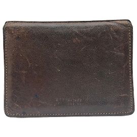 Portafoglio bifold Vintage Issey Miyake Platinum Fine anni 1990 Marrone scuro