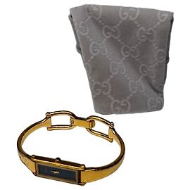 Vintage Gucci 1100L Armbanduhr Ende der 1980er Gold Black