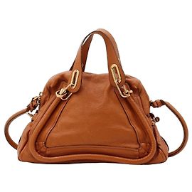 Chloé Paddington Leather Satchel Bag - Brown