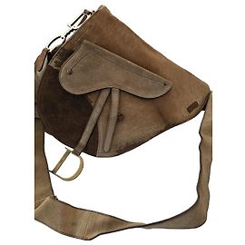Dior Saddle Bag in Brown Leather and Suede