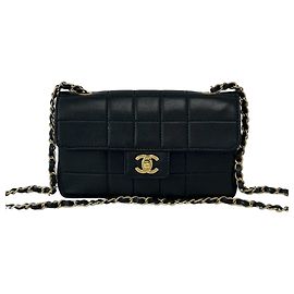 Sac à épaule en cuir avec chaîne Chanel Chocolate Bar