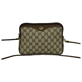 Bolso de hombro/Bolso pequeño de cuero GUCCI Vintage GG Logo