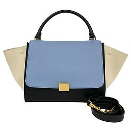 Céline Sac à main Celine Trapeze Medium en cuir tricolore