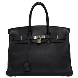 Hermès Sac à main Hermes Birkin 35 en Blue Indigo