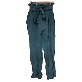 Autre Marque muller of yoshiokubo Pantalones de cintura alta con cinturón de Cupro
