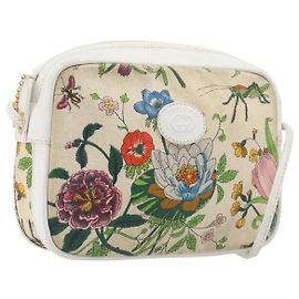 GUCCI Flora Schultertasche Canvas Multicolor Gold 007 113 0068