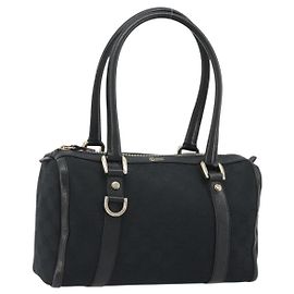 Borsa Boston GUCCI GG Canvas Abbey Nero Oro 130942