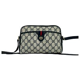 Sac à épaule en cuir Gucci Vintage Sherry Line GG Logo