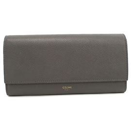 Céline Celine Long Bi-fold Wallet in Gray