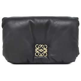 Sac Goya Puffer Mini en agneau brillant noir LOEWE